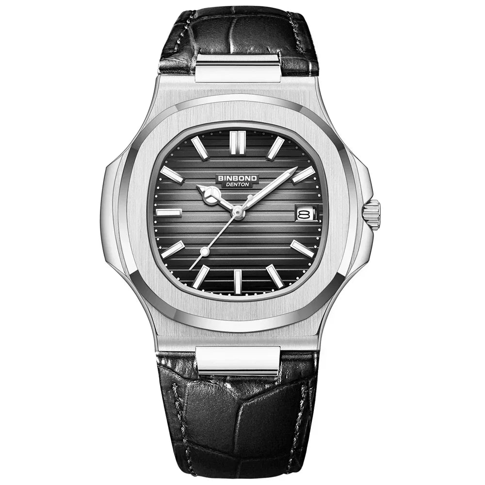Novo relógio de pulso casual masculino de luxo, relógio automático de quartzo, moderno e moderno, relógio de pulso masculino
