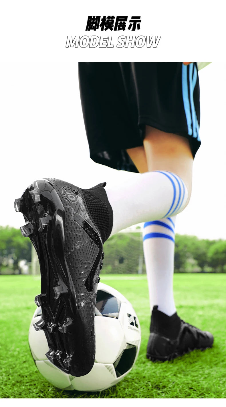 Chuteiras de futebol masculinas 2024, tamanho grande, ultraleves, tênis para meninos, antiderrapantes, chuteiras de futebol AG/TF, botas de cano curto unissex