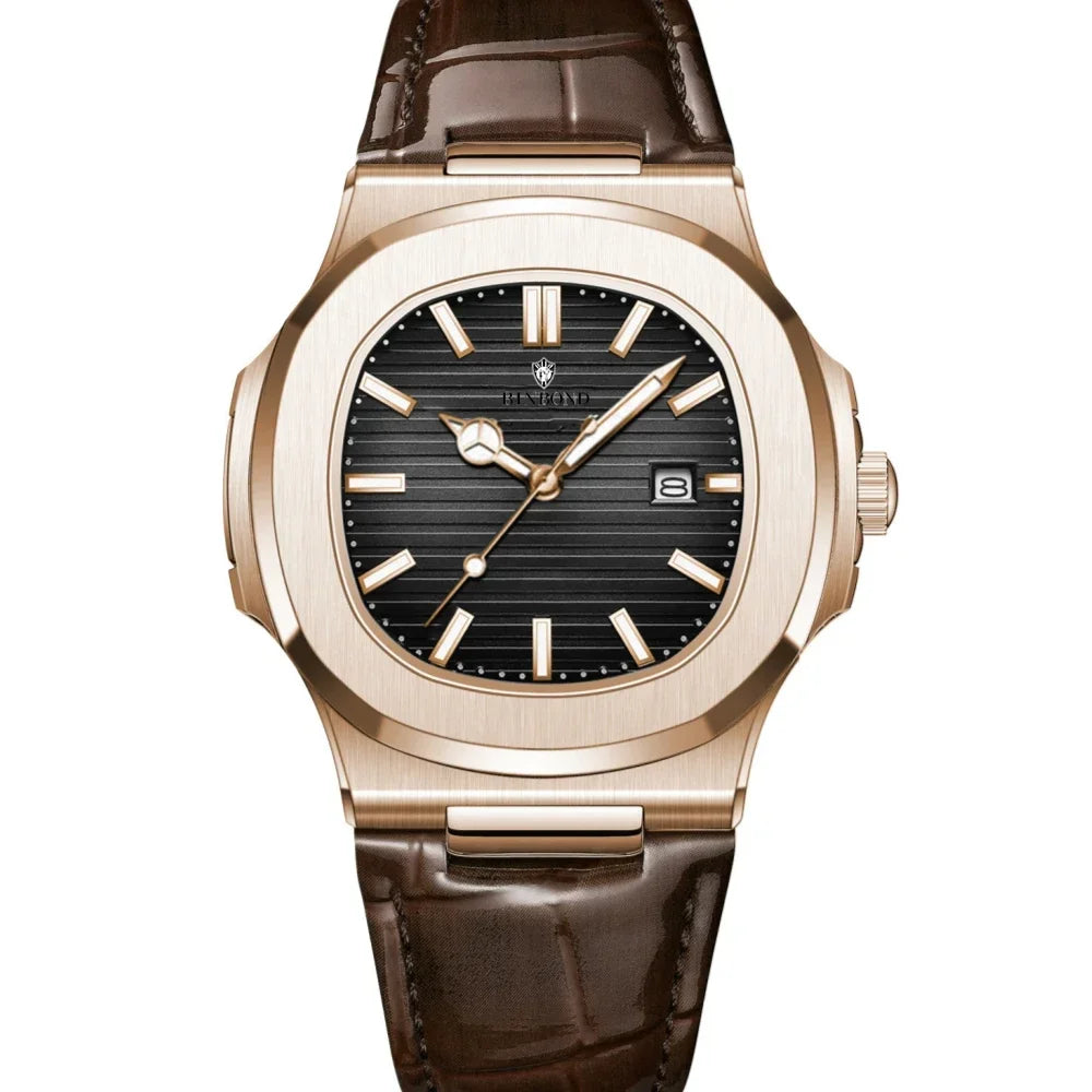 Novo relógio de pulso casual masculino de luxo, relógio automático de quartzo, moderno e moderno, relógio de pulso masculino