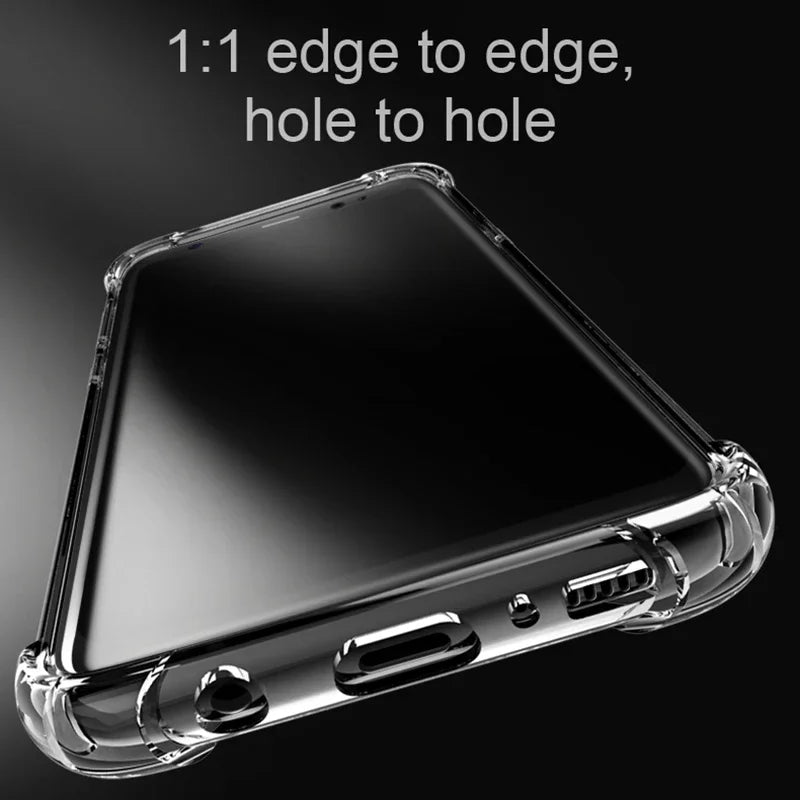 Capa de silicone de luxo para Samsung Galaxy S25 S24 S20 FE S10 S9 S8 Plus S10E Note 8 9 10 Lite, capa transparente macia e à prova de choque