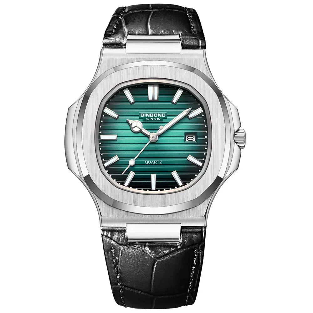 Novo relógio de pulso casual masculino de luxo, relógio automático de quartzo, moderno e moderno, relógio de pulso masculino