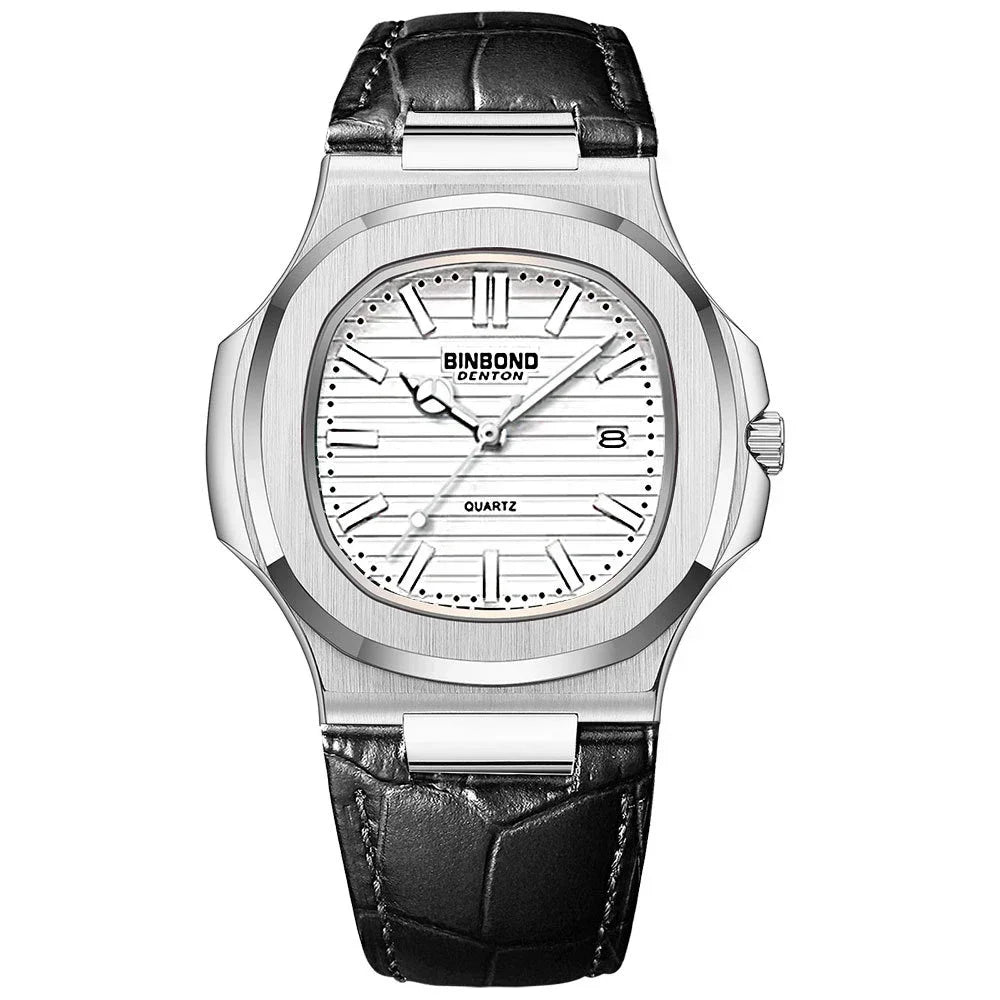 Novo relógio de pulso casual masculino de luxo, relógio automático de quartzo, moderno e moderno, relógio de pulso masculino