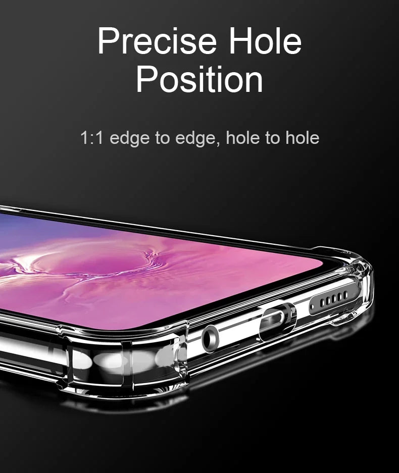 Capa de silicone de luxo para Samsung Galaxy S25 S24 S20 FE S10 S9 S8 Plus S10E Note 8 9 10 Lite, capa transparente macia e à prova de choque