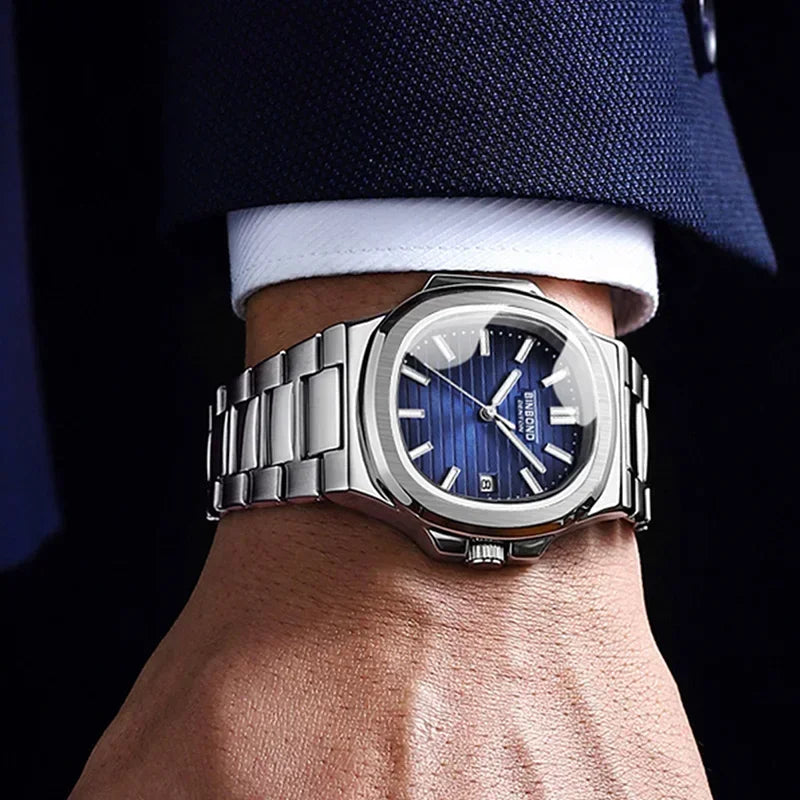Novo relógio de pulso casual masculino de luxo, relógio automático de quartzo, moderno e moderno, relógio de pulso masculino
