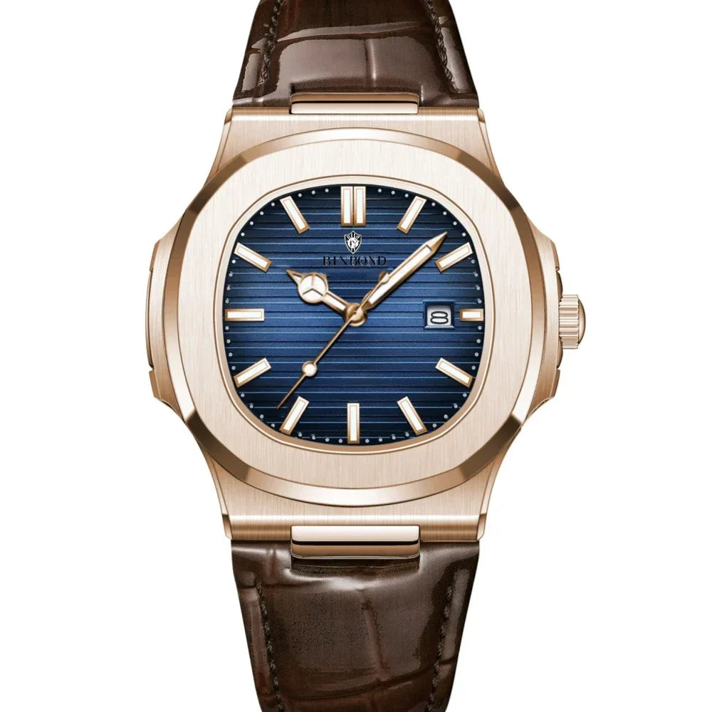 Novo relógio de pulso casual masculino de luxo, relógio automático de quartzo, moderno e moderno, relógio de pulso masculino