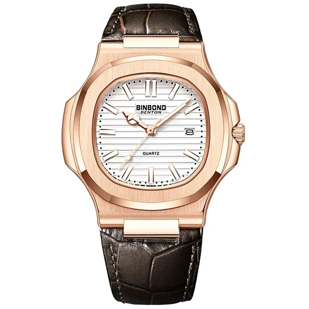 Novo relógio de pulso casual masculino de luxo, relógio automático de quartzo, moderno e moderno, relógio de pulso masculino