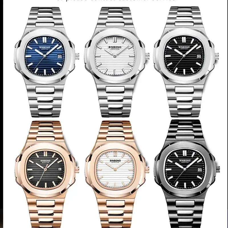 Novo relógio de pulso casual masculino de luxo, relógio automático de quartzo, moderno e moderno, relógio de pulso masculino