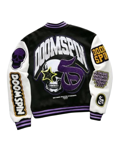 Casaco masculino com design bordado multi-elementos, tendência da moda americana Y2K, jaqueta estilo high street punk hip hop, moletom solto casual
