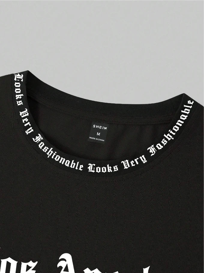2025 Camiseta Los Angeles LA Gola Redonda Manga Curta Casual Solta Camiseta de Algodão Cor Sólida Casaco Base Estilo Americano