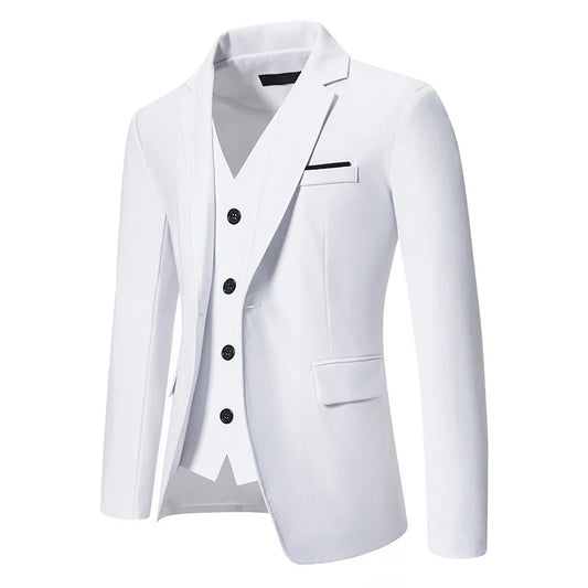 Blazer Men's masculino fashion cavalheiro cor sólida confortável cor de negócios casamento casual banquete terno fino