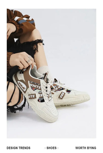 Tênis de couro da moda casual, novos sapatos masculinos para skate, calçados esportivos para corrida ao ar livre, caminhada, tênis, plataforma, calçados de luxo