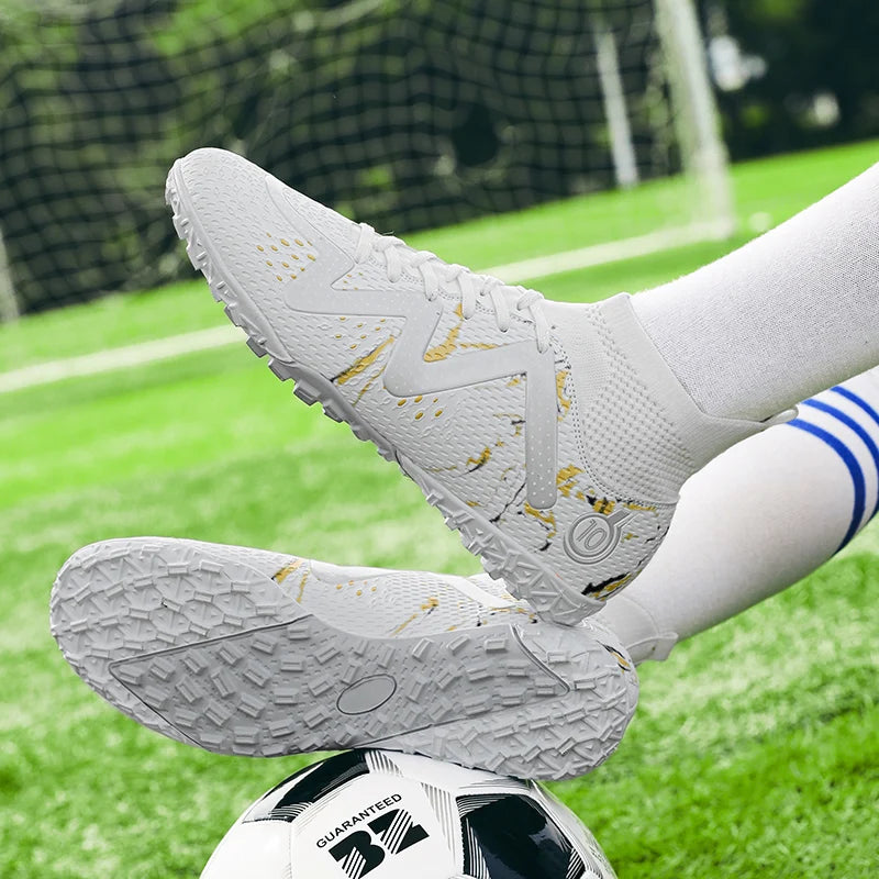 Chuteiras de futebol masculinas 2024, tamanho grande, ultraleves, tênis para meninos, antiderrapantes, chuteiras de futebol AG/TF, botas de cano curto unissex