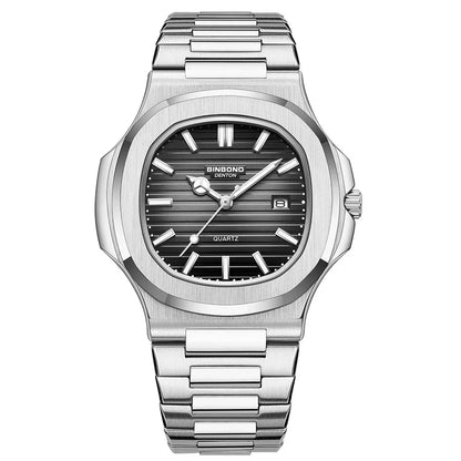 Novo relógio de pulso casual masculino de luxo, relógio automático de quartzo, moderno e moderno, relógio de pulso masculino