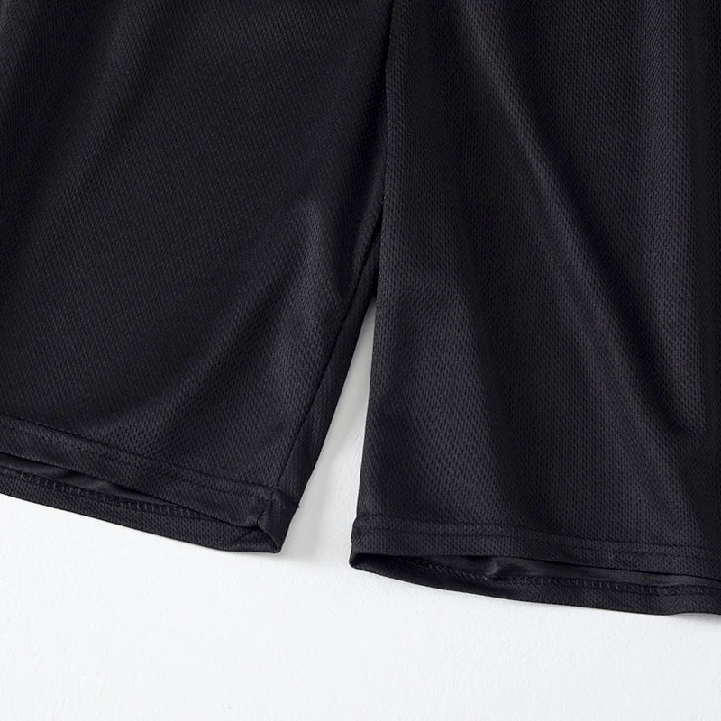 1/3 peças shorts masculinos plus size de malha preta de secagem rápida corrida fitness basquete futebol 5 calças adolescentes calças elásticas na cintura