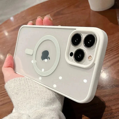 Capa de celular magnética de acrílico à prova de choque transparente para iPhone 16 15 14 13 12 11 Pro Max 14 Plus com carregamento sem fio Magsafe e capa rígida de PC