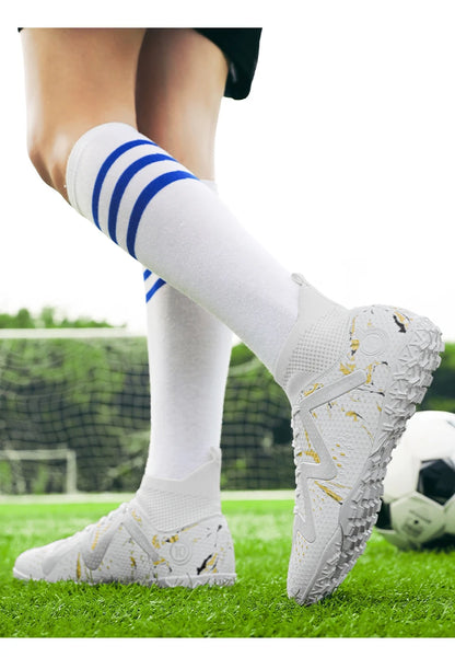 Chuteiras de futebol masculinas 2024, tamanho grande, ultraleves, tênis para meninos, antiderrapantes, chuteiras de futebol AG/TF, botas de cano curto unissex