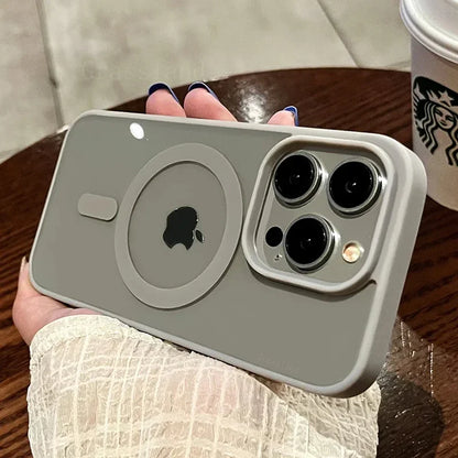 Capa de celular magnética de acrílico à prova de choque transparente para iPhone 16 15 14 13 12 11 Pro Max 14 Plus com carregamento sem fio Magsafe e capa rígida de PC