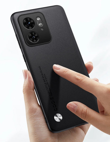Capa de couro PU de luxo para Motorola Moto Edge 40 Neo, capa traseira de silicone fosco, proteção para celular Motorola Edge 40 5G