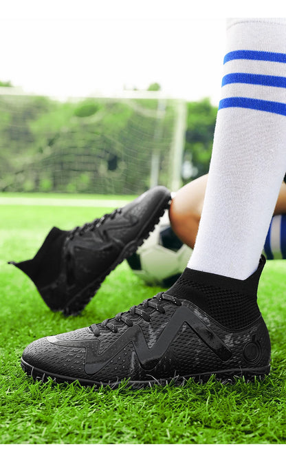 Chuteiras de futebol masculinas 2024, tamanho grande, ultraleves, tênis para meninos, antiderrapantes, chuteiras de futebol AG/TF, botas de cano curto unissex