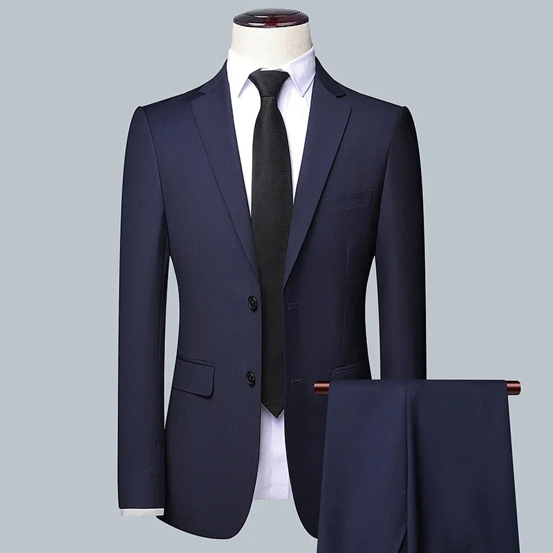 Terno masculino de cor sólida, alta qualidade, moda 2025, banquete, casamento, tendência, padrinho, solteiro, 3/2/1