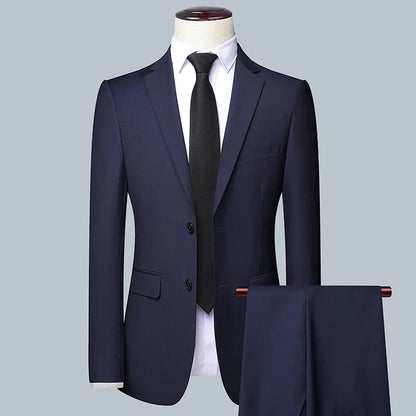 Terno masculino de cor sólida, alta qualidade, moda 2025, banquete, casamento, tendência, padrinho, solteiro, 3/2/1
