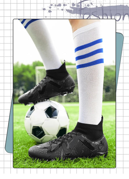Chuteiras de futebol masculinas 2024, tamanho grande, ultraleves, tênis para meninos, antiderrapantes, chuteiras de futebol AG/TF, botas de cano curto unissex