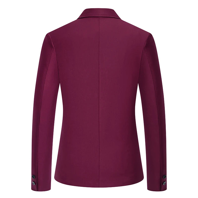 Blazer Men's masculino fashion cavalheiro cor sólida confortável cor de negócios casamento casual banquete terno fino