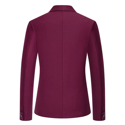 Blazer Men's masculino fashion cavalheiro cor sólida confortável cor de negócios casamento casual banquete terno fino