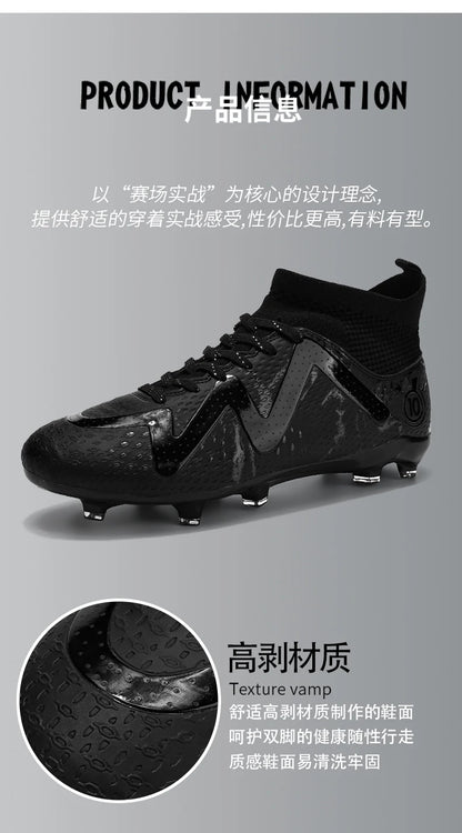 Chuteiras de futebol masculinas 2024, tamanho grande, ultraleves, tênis para meninos, antiderrapantes, chuteiras de futebol AG/TF, botas de cano curto unissex