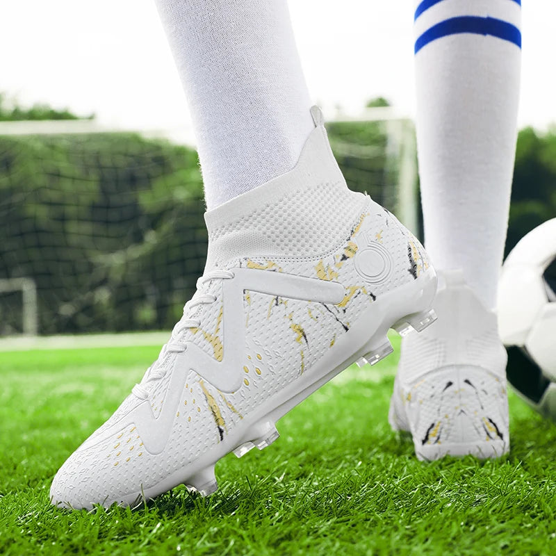 Chuteiras de futebol masculinas 2024, tamanho grande, ultraleves, tênis para meninos, antiderrapantes, chuteiras de futebol AG/TF, botas de cano curto unissex