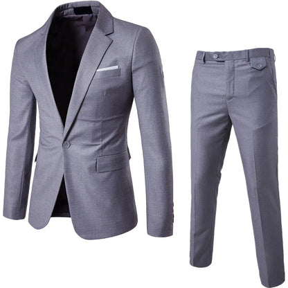 Ternos masculinos elegantes, 3 peças, 2 conjuntos de blazers, jaquetas, coletes, calças, luxo, clássico, 2025, casacos formais, trajes coreanos