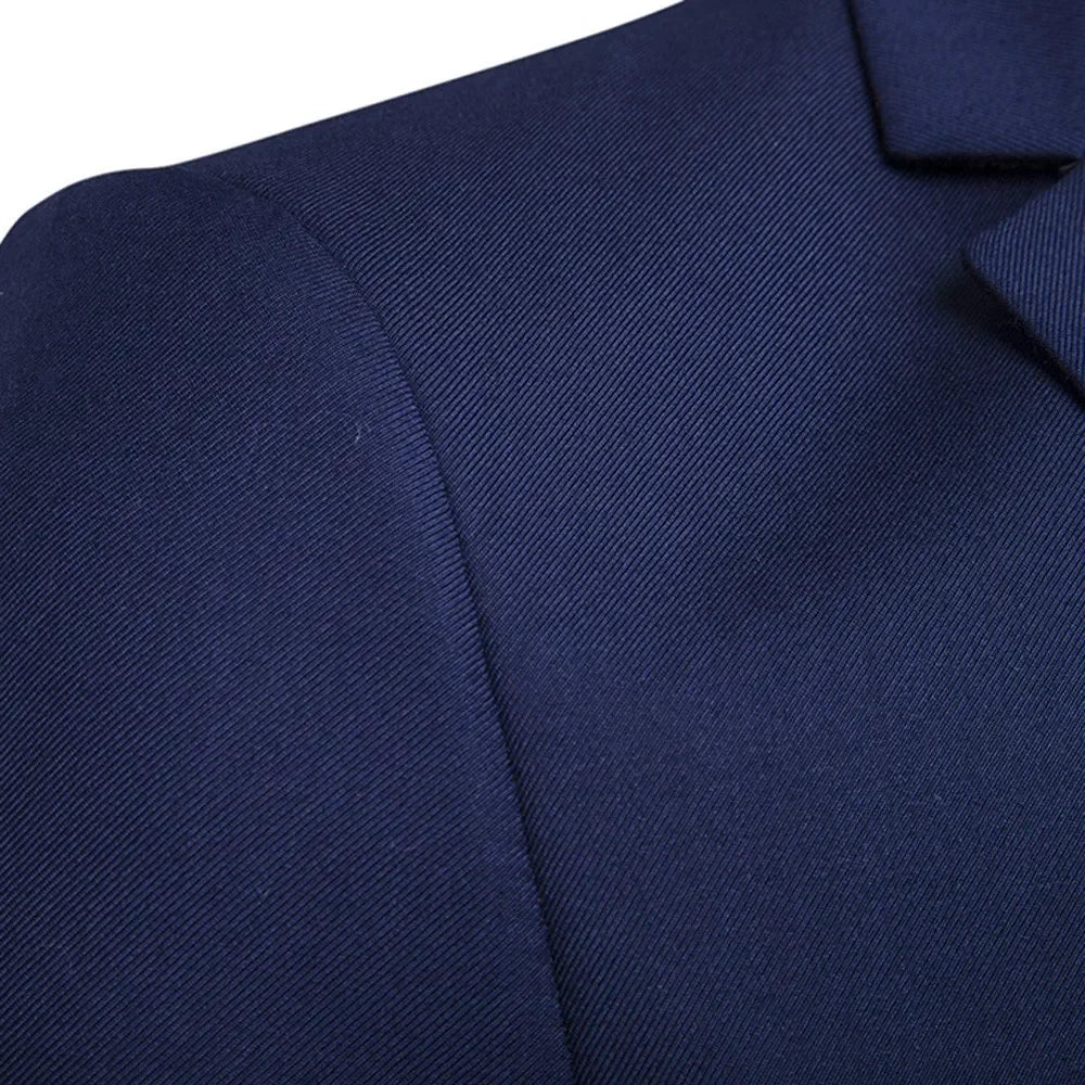 Ternos masculinos elegantes, 3 peças, 2 conjuntos de blazers, jaquetas, coletes, calças, luxo, clássico, 2025, casacos formais, trajes coreanos