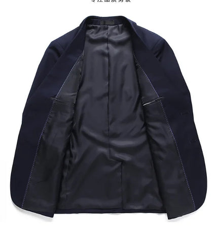 Terno masculino de cor sólida, alta qualidade, moda 2025, banquete, casamento, tendência, padrinho, solteiro, 3/2/1