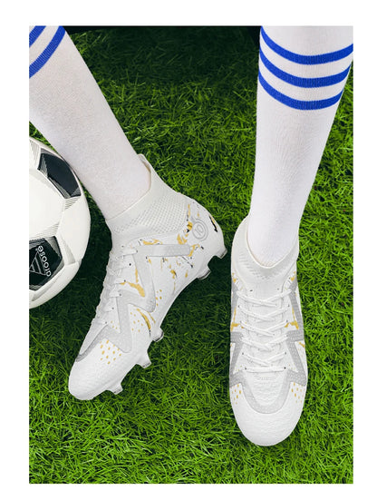 Chuteiras de futebol masculinas 2024, tamanho grande, ultraleves, tênis para meninos, antiderrapantes, chuteiras de futebol AG/TF, botas de cano curto unissex