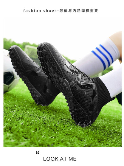 Chuteiras de futebol masculinas 2024, tamanho grande, ultraleves, tênis para meninos, antiderrapantes, chuteiras de futebol AG/TF, botas de cano curto unissex