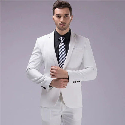 Ternos masculinos elegantes, 3 peças, 2 conjuntos de blazers, jaquetas, coletes, calças, luxo, clássico, 2025, casacos formais, trajes coreanos