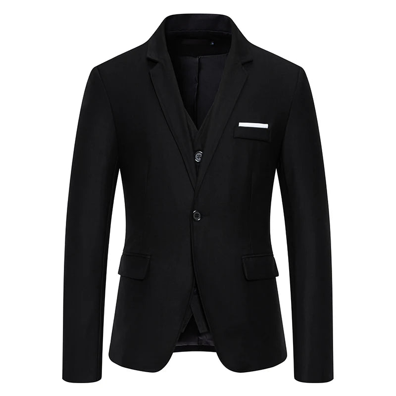 Blazer Men's masculino fashion cavalheiro cor sólida confortável cor de negócios casamento casual banquete terno fino