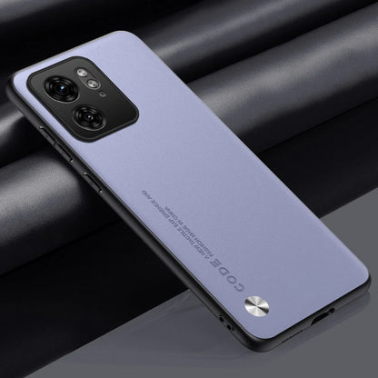 Capa de couro PU de luxo para Motorola Moto Edge 40 Neo, capa traseira de silicone fosco, proteção para celular Motorola Edge 40 5G