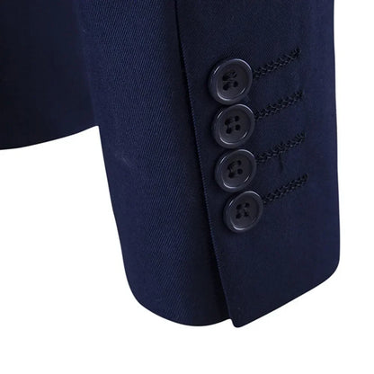 Ternos masculinos elegantes, 3 peças, 2 conjuntos de blazers, jaquetas, coletes, calças, luxo, clássico, 2025, casacos formais, trajes coreanos
