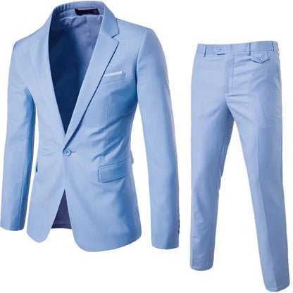 Ternos masculinos elegantes, 3 peças, 2 conjuntos de blazers, jaquetas, coletes, calças, luxo, clássico, 2025, casacos formais, trajes coreanos