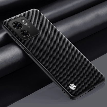 Capa de couro PU de luxo para Motorola Moto Edge 40 Neo, capa traseira de silicone fosco, proteção para celular Motorola Edge 40 5G