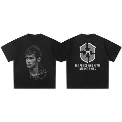 Leo Messi Vintage Print Sports Casual Short Sleeve T-shirt Men's and Women's American  Tops