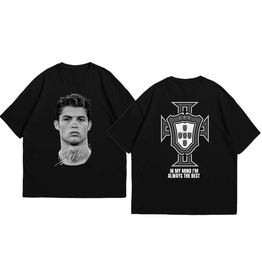 Camiseta young Cristiano Ronaldo camiseta de manga algodão americano