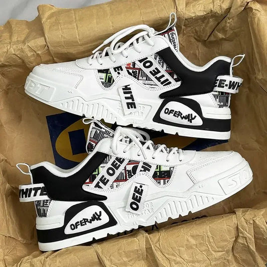 Tênis de couro da moda casual, novos sapatos masculinos para skate, calçados esportivos para corrida ao ar livre, caminhada, tênis, plataforma, calçados de luxo