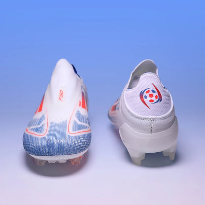 Chuteiras de futebol masculinas QQ-F50 Pro sem cadarço TF/FG para treinamento, tênis de futebol antiderrapantes para gramado juvenil, tamanho 35-45