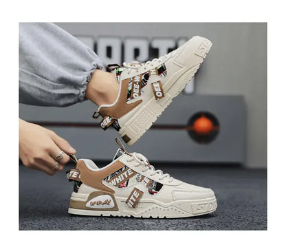 Tênis de couro da moda casual, novos sapatos masculinos para skate, calçados esportivos para corrida ao ar livre, caminhada, tênis, plataforma, calçados de luxo