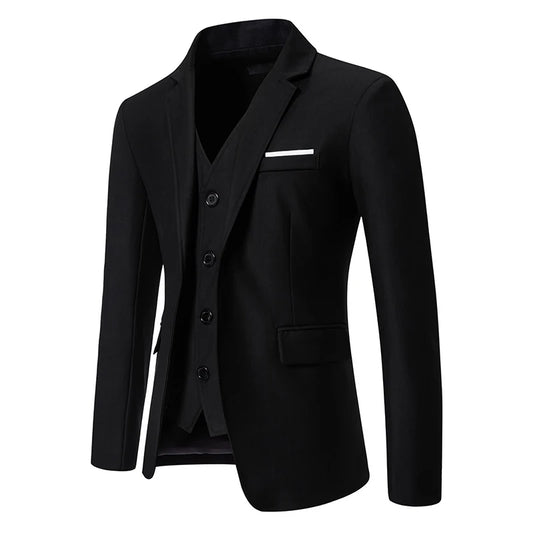 Blazer Men's masculino fashion cavalheiro cor sólida confortável cor de negócios casamento casual banquete terno fino