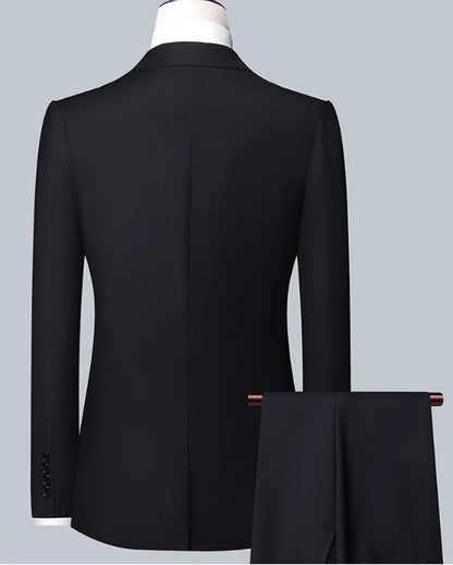 Terno masculino de cor sólida, alta qualidade, moda 2025, banquete, casamento, tendência, padrinho, solteiro, 3/2/1