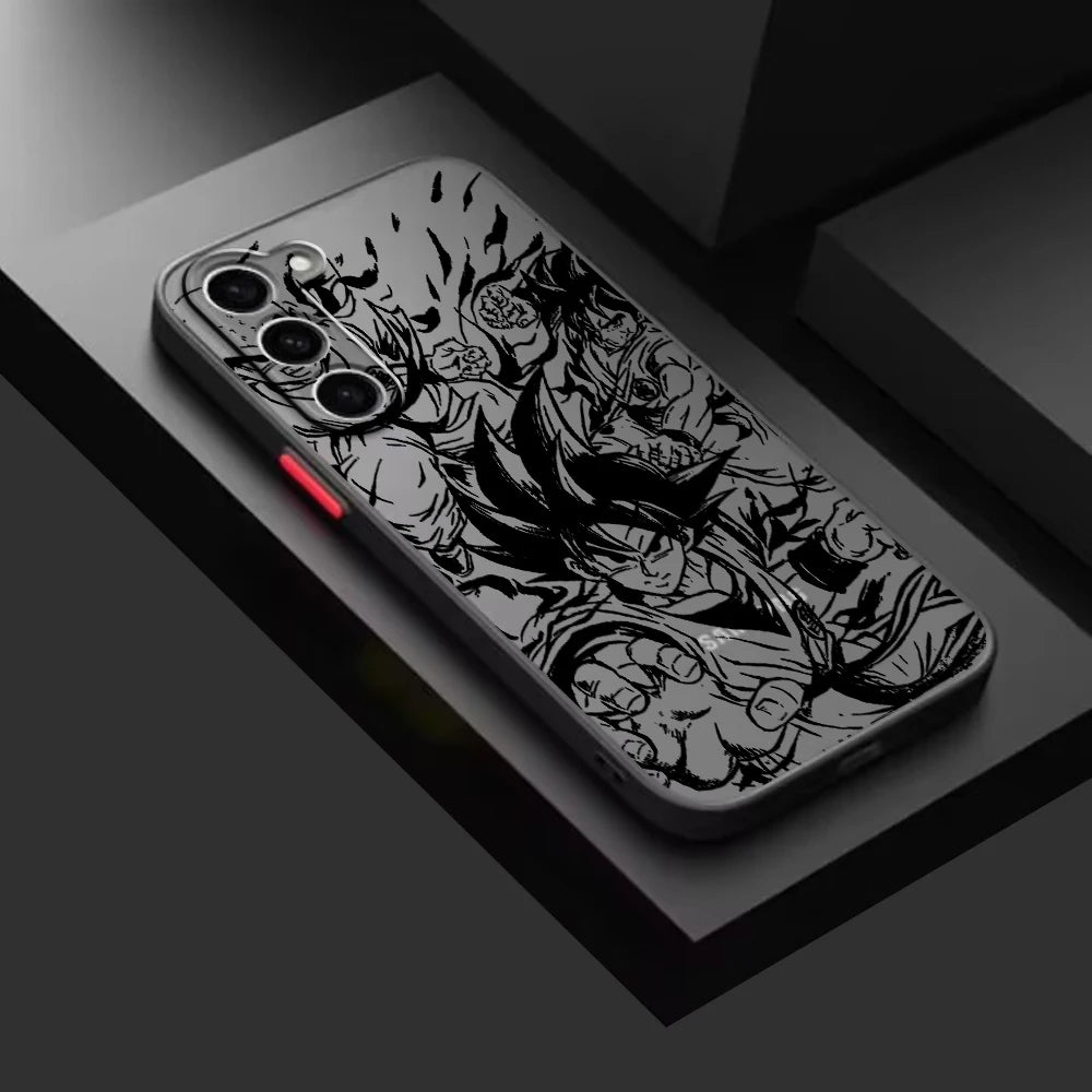 Capa de celular luxuosa D-Dragons Balls Gokus para Samsung Galaxy S25 S24 S23 S22 S21 S20 S10 FE Note20 Plus Ultra Lite 5G, capa traseira
