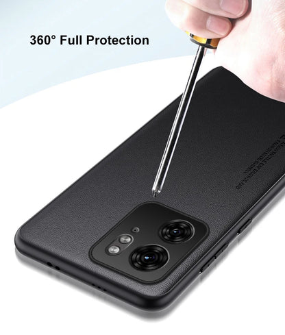 Capa de couro PU de luxo para Motorola Moto Edge 40 Neo, capa traseira de silicone fosco, proteção para celular Motorola Edge 40 5G